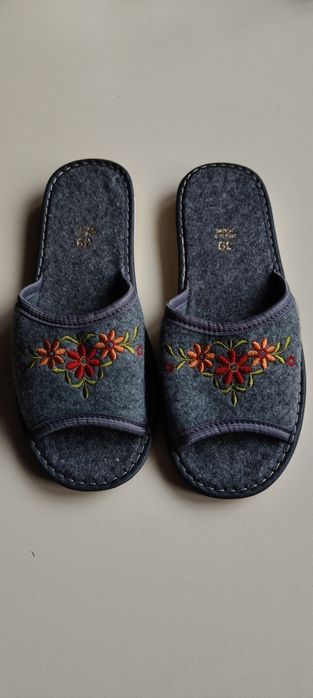 Pantofle kapcie damskie filcowe