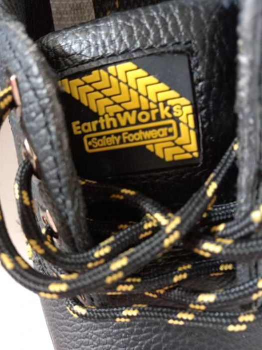 Buty Damskie Robocze Ochronne  Czarne Earth Works 37 Skóra Nowe