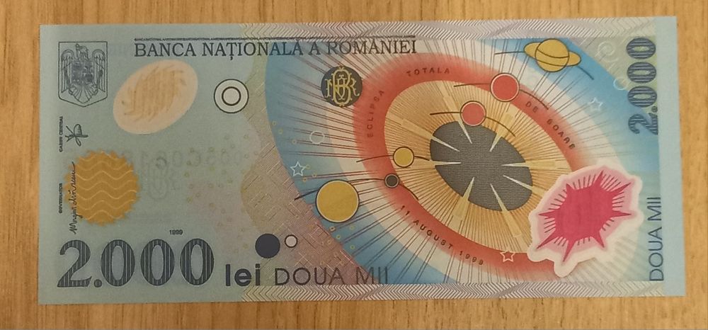 2000 lejów 1999 r. Rumunia polimer