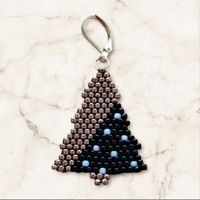 Świąteczne kolczyki choinki