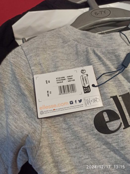 Komplet chłopięcy Ellesse spodnie dresowe 2xT-shirt 116/122 Nowy
