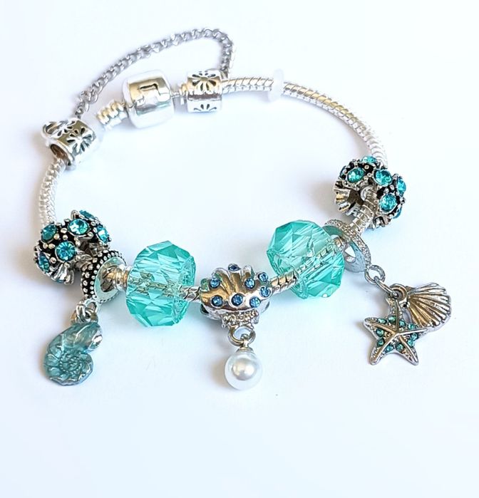 Bransoletka charms Nowość Muszla Perła Morze Ocean Rozgwiazda