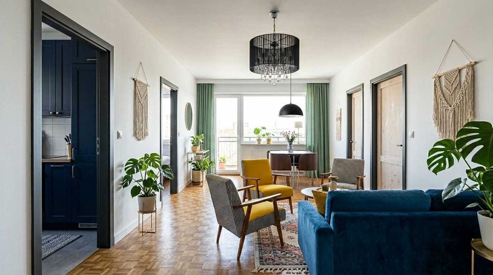 Stylowe 4-pokojowe mieszkanie, ścisłe centrum Katowic, widok na Spodek, 3 oddzielne sypialnie i salon