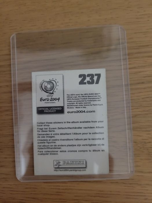 Cromo Euro 2004 - Totti nº 237 (Panini - Original)
