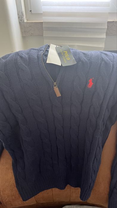 Quarter Ziper Ralph Lauren Tamanho S  Azul