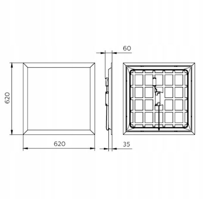 Panel LED Podtynkowy