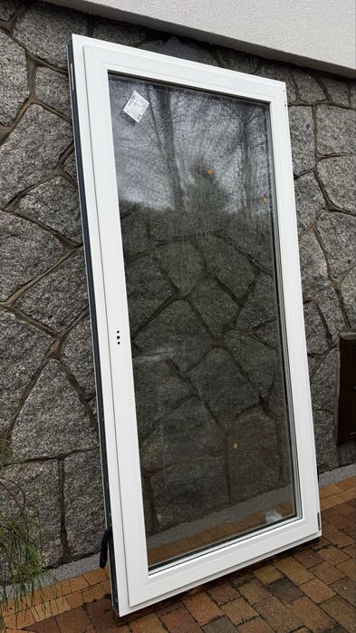 Nowe okno balkonowe prawe 1046/2205 TRZYSZYBOWE białe Gwarancja!!