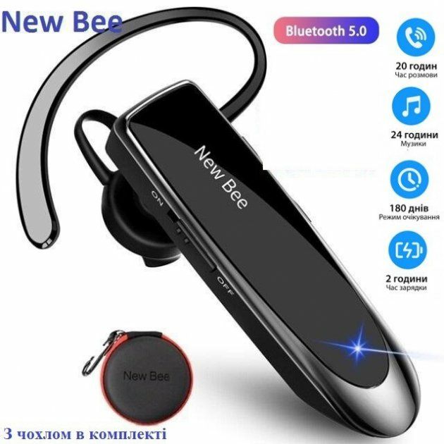 Bluetooth гарнітура New Bee LC-B41 + Кейс
