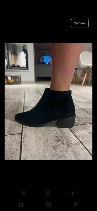 Buty botki vagabond 38 skórzane zamszowe