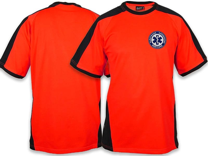 Koszulka Fluo Męska Prm Państwowe Ratownictwo Medyczne - Niebieskie Lo