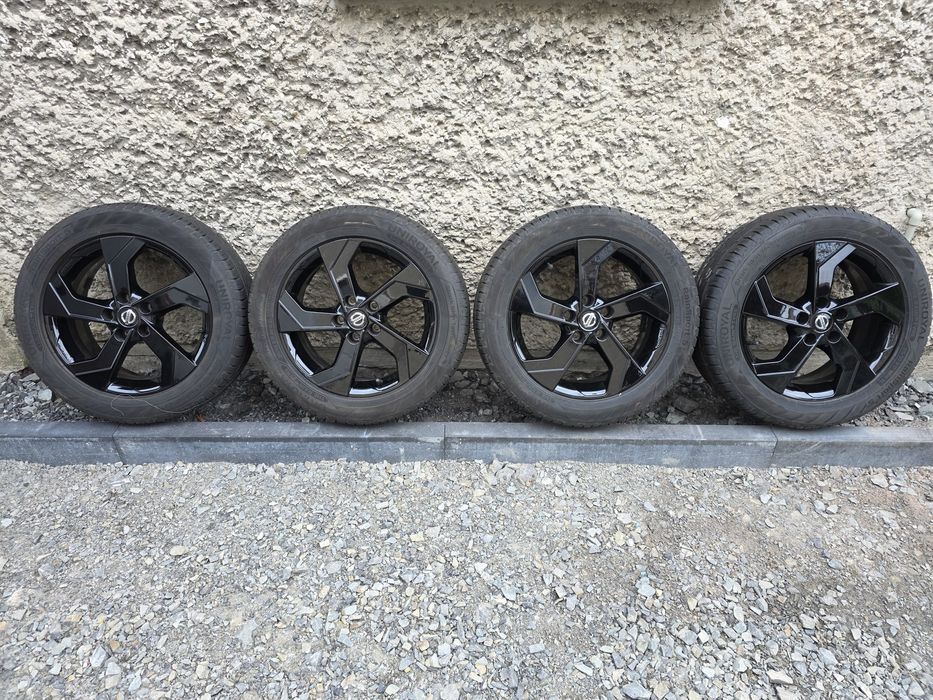 Koła Felgi Nissan 17" 5x114,3 ET40 Uniroyal Rainsport 5  215/55 R17, Czujniki TPMS