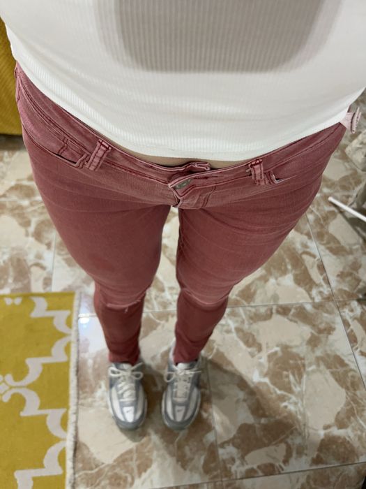Calça ganga vermelha, n34