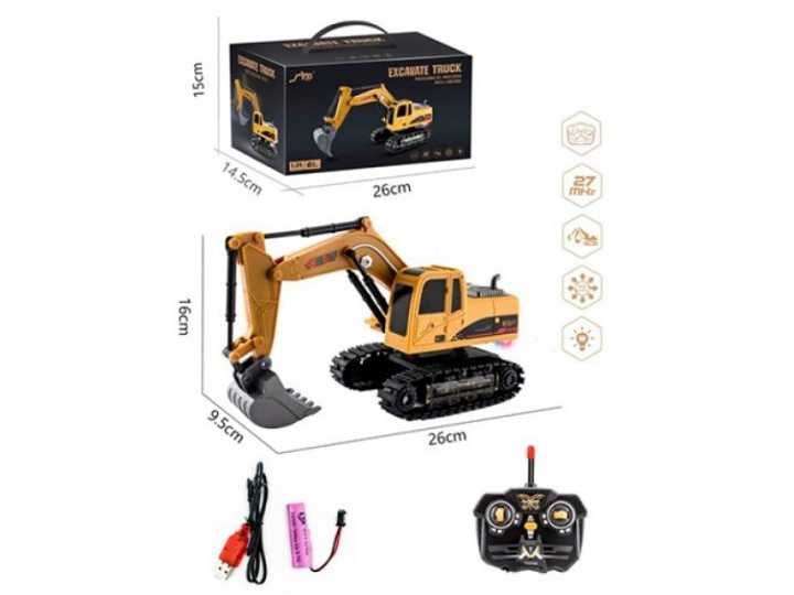 Дитяча іграшка Екскаватор на радіокеруванні QH25 світло рухомий ковш