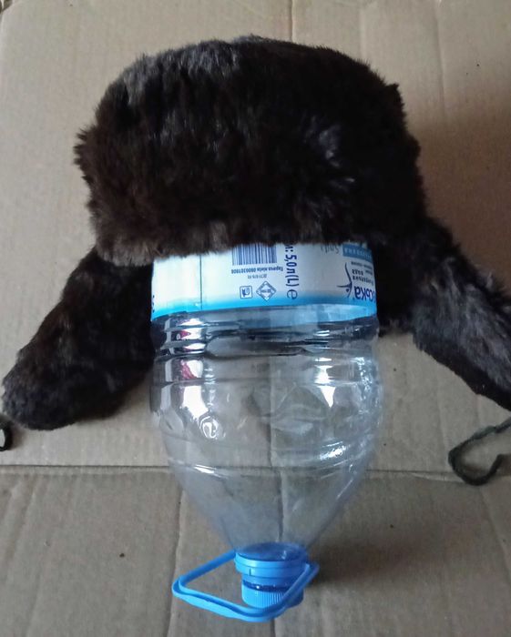 Шапка ушанка кролик натуральный мех хутро