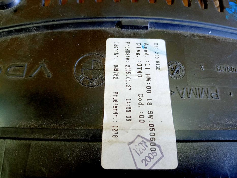 BMW E60 E61 seria 5 duży wyświetlacz radia oryginał demontaż