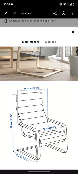 Poltrona ikea como nova