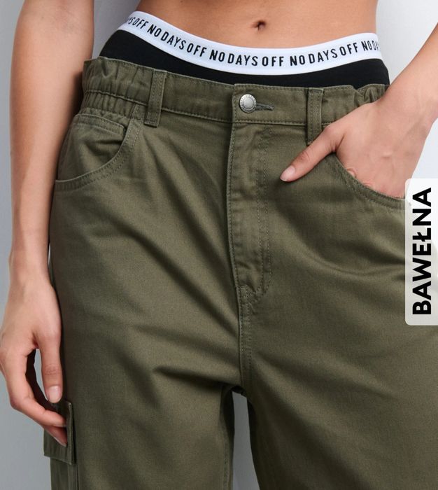 Jeansy cargo  38 bawełna 100%