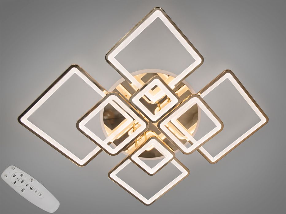 Сучасна LED люстра з пультом, диммером та підсвіткою, 225W