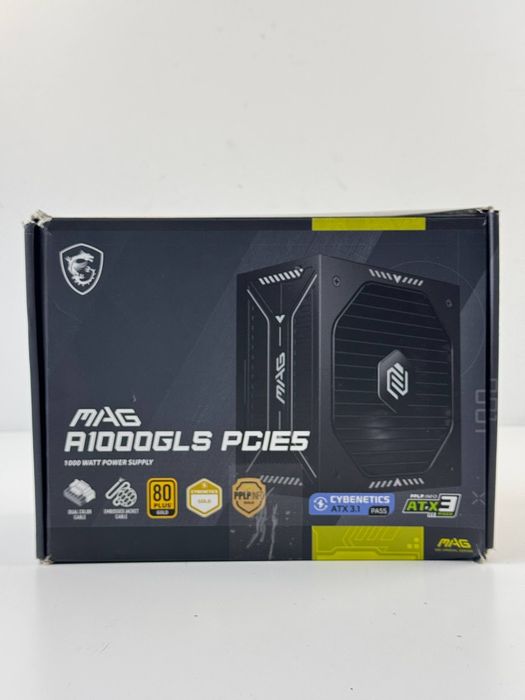 Блок живлення MSI MAG A1000GLS PCIE5 1000W (ATX, 1000 Вт, 80 PLUS Gold, повністю модульний)