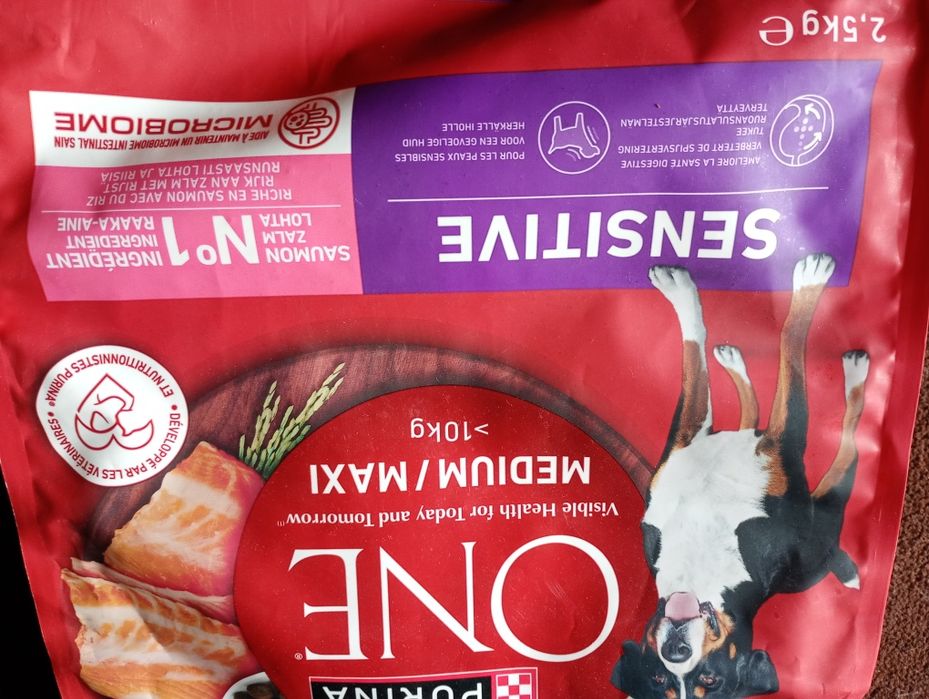 Karma dla psa PURINA ONE Medium Max Sensitive Łosoś z ryżem 2.5 kg