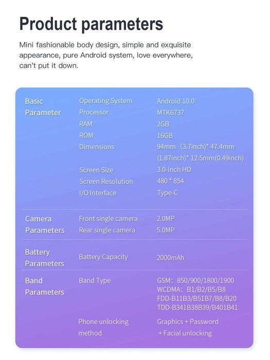 телефон, мини смартфон SERVO KING 8000 2 SIM