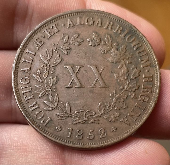 Moeda XX Reis D MARIA II - 1852