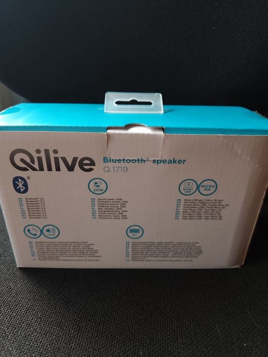 Coluna Bluetooth Qilive Q.1719 - 20W c/ Leitor Micro SD (Na Caixa)