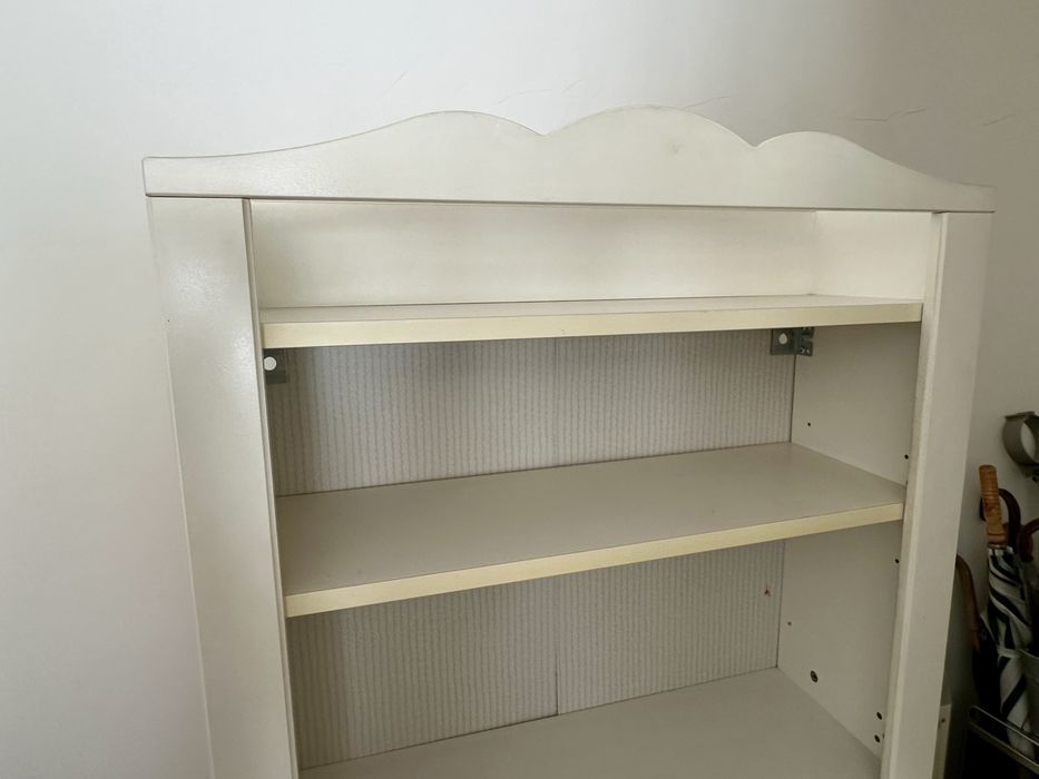 Movel madeira branco prateleiras