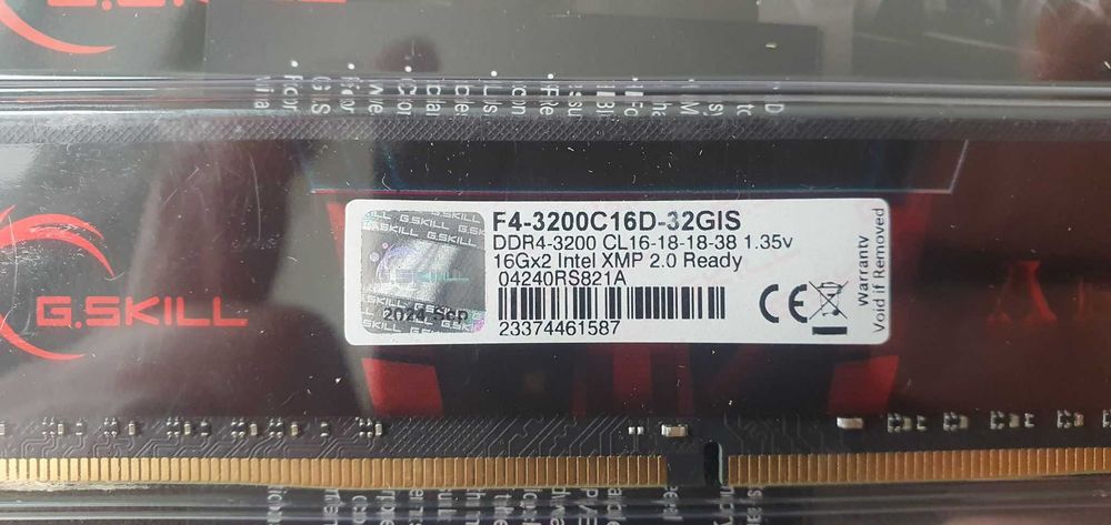 Оперативна пам'ять G.Skill Aegis DDR4 16GB (2x8Gb) 3200Mhz