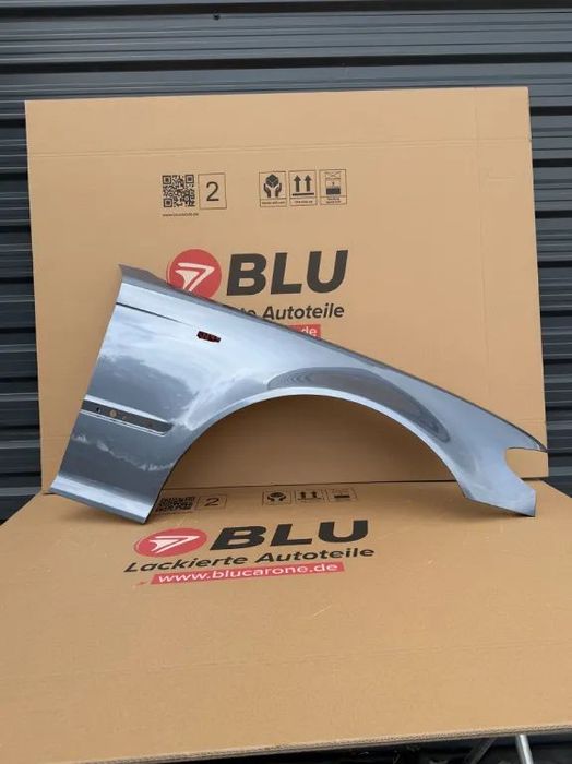 BLU Błotnik BMW 3 E46 372 prawy niebieski 01-05 przód sedan kombi FL ocynk WYPRZEDAŻ