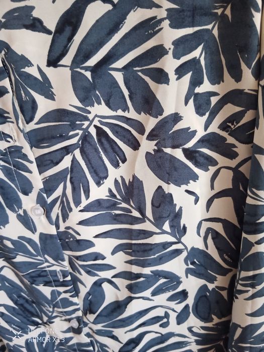 Camisa estampado folhas tamanho S mulher