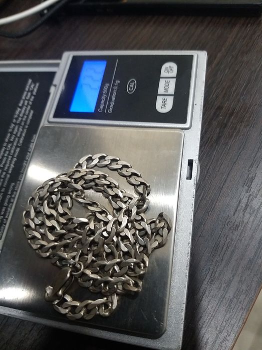 Якорная цепь 22 грамма Цепочка на шею из серебра серебро 925 пробы