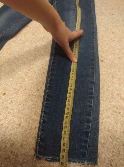 Jeansy rurki skinny dopasowane z wysokim stanem basic klasyczne przyle