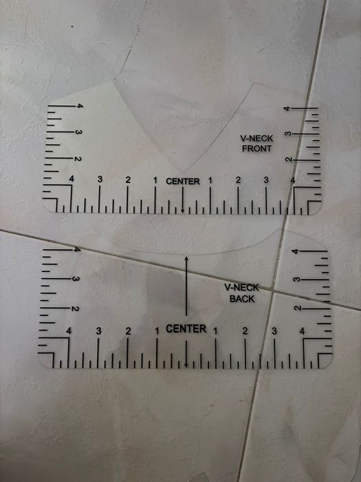 Kit 4 Réguas de Alinhamento para T-Shirts / Costura (DTF, Sublimação, Vinil)