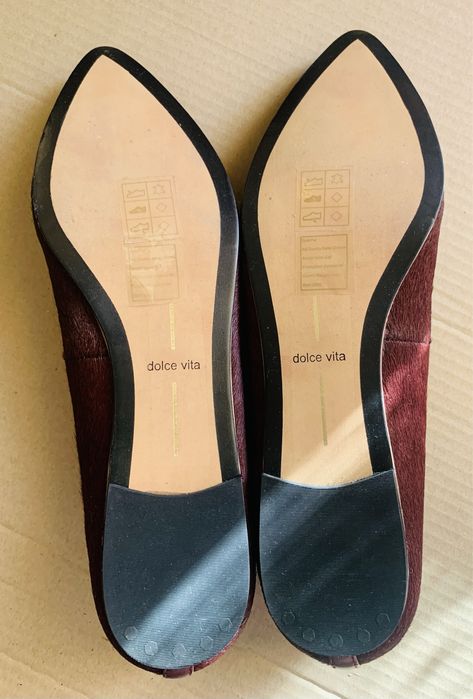 Балетки обувь туфли Dolce Vita шерсть пони фиолетовые