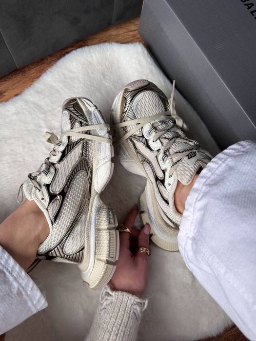 Жіночі кросівки Balenciaga 3XL Beige Gold баленсіага бежеві золотисті