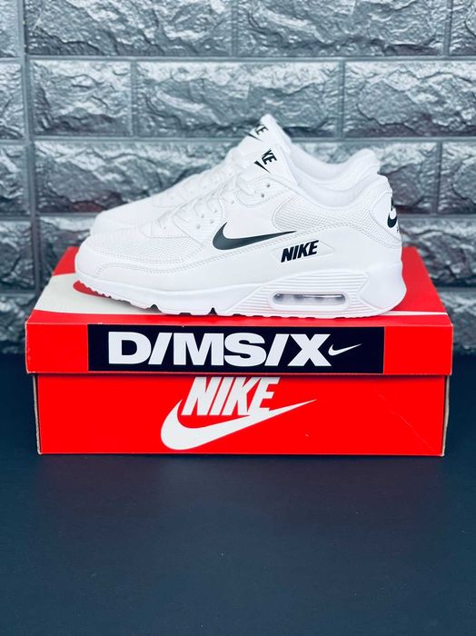 кроссовки подростковые мужские / Nike Air Max 90 White/Black крассовки Найк аир макс 90 білі кросівки