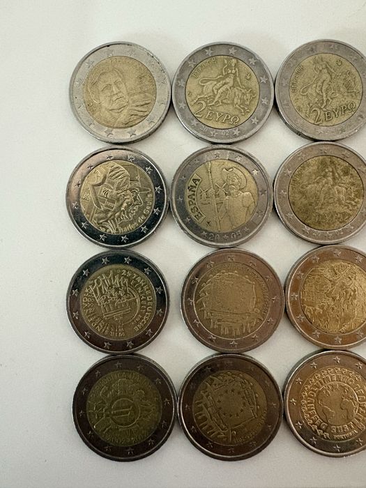 16 Moedas de 2 euros raras