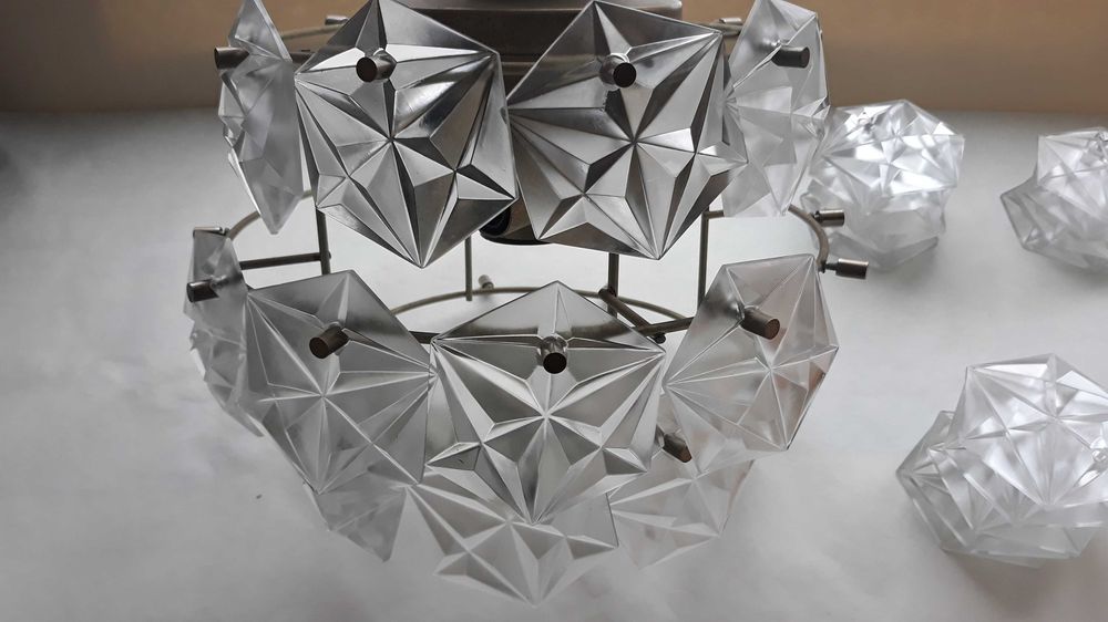 Большая люстра светильник кристал хрустальная ссср