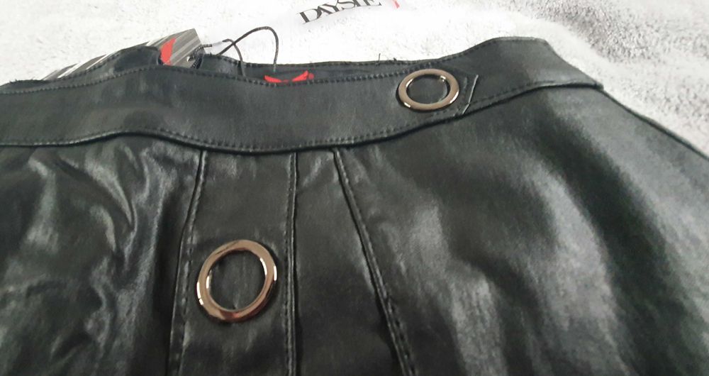 NEW skórka mini spódniczka metki czarna DAYSIE S M L 36 38