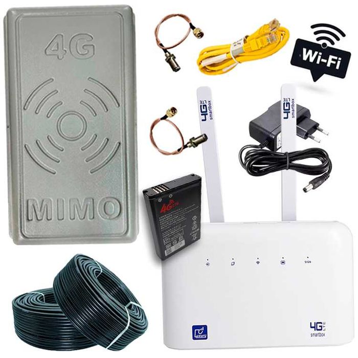 Готовый 4G комплект для пригорода (LUXURY B612 + Антенна + Батарейка)