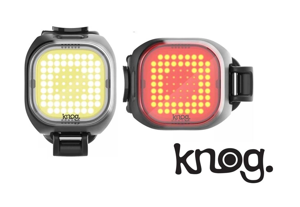 KNOG Blinder Mini SQUARE Zestaw Lampek na rower i hulajnogę # USB # IP67 # NOWE
