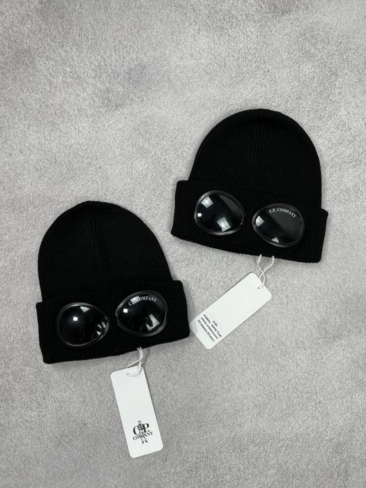 Шапка C.P. Company з двома лінзами, трендова шапка сп компані/сипи