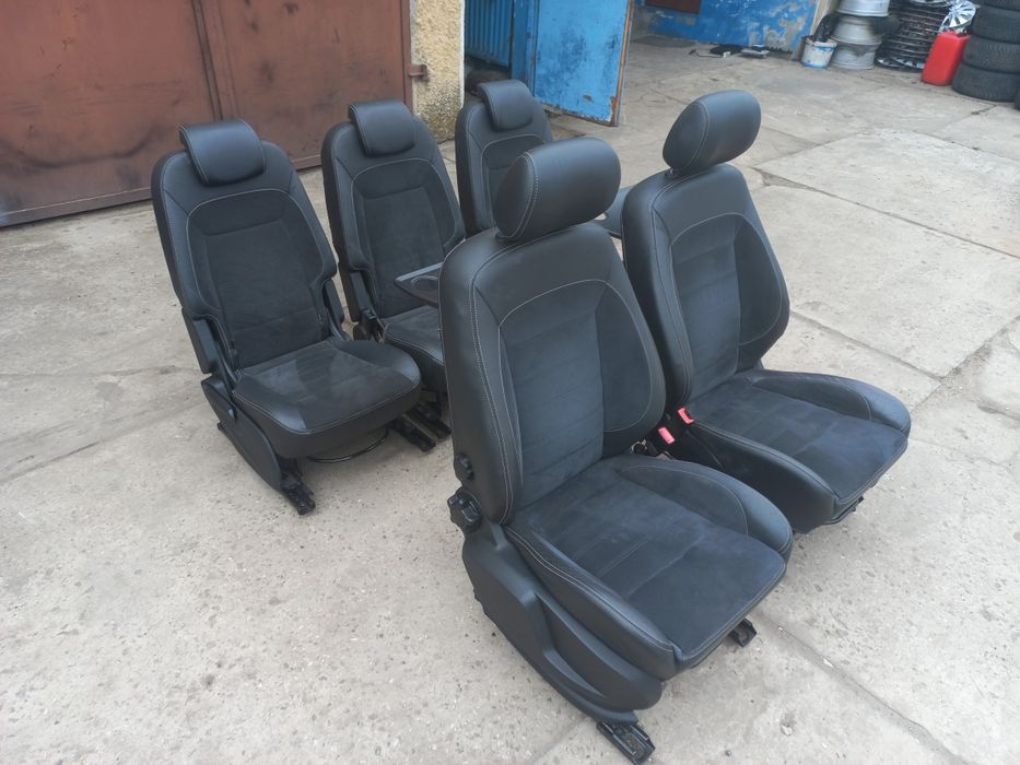 Fotele siedzenia ford galaxy s-max skóra z alcantarą
