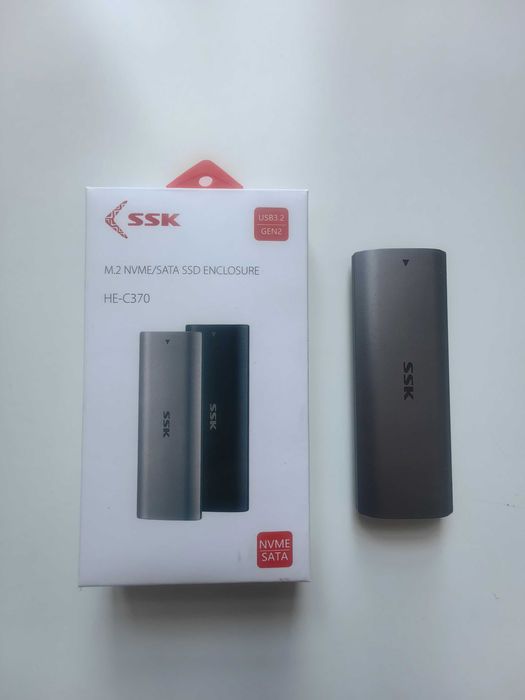 Obudowa na dysk SSD M.2 kieszeń SSK HE-C370 RTL9210B SATA NVMe 10Gbps