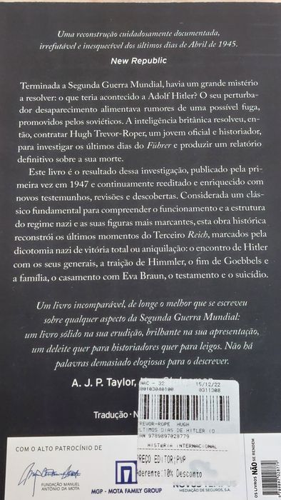 Livro Os Últimos Dias de Hitler