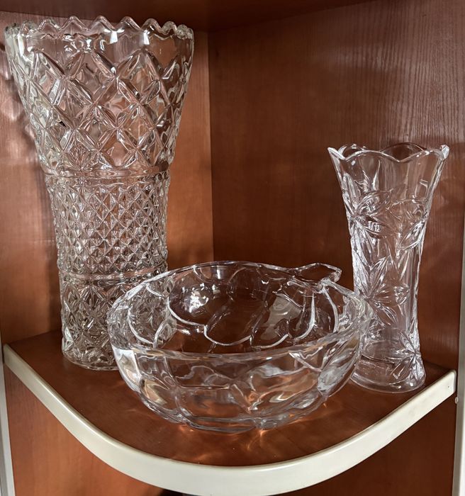 KRYSZTAŁOWY wazon wstylu Vintage w stylu czeskim Bohemia