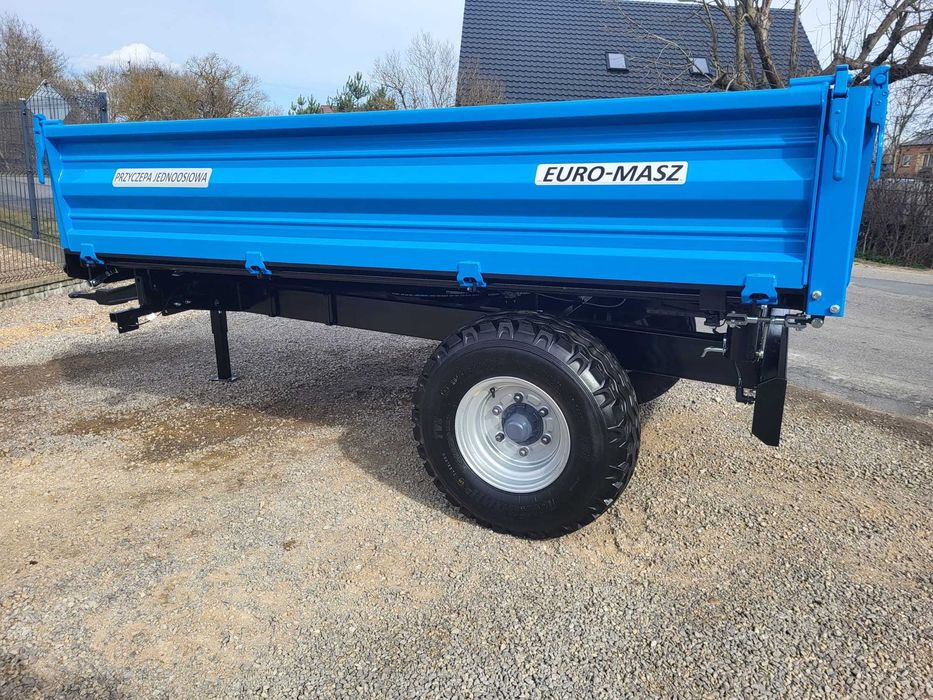 PRZYCZEPA ROLNICZA 3t jednoosiowa euro-masz WYWROTKA/ nadstawy