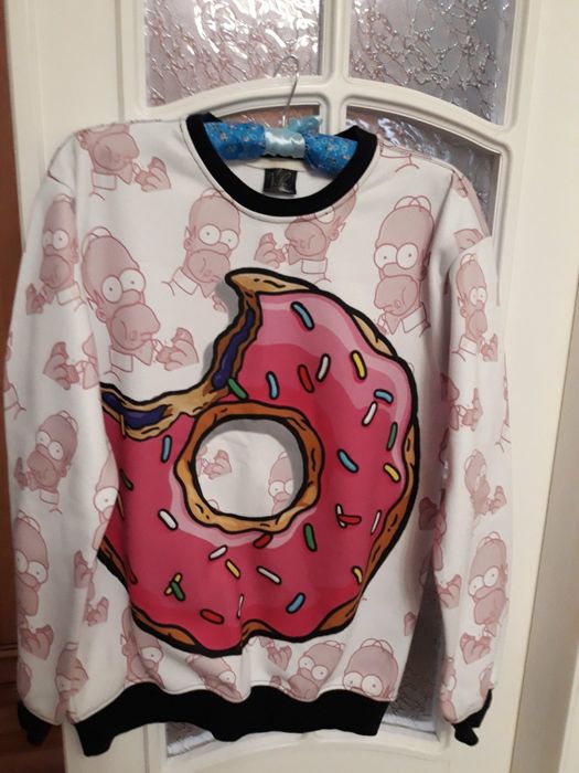 Світшот з принтом пончика та Гомер