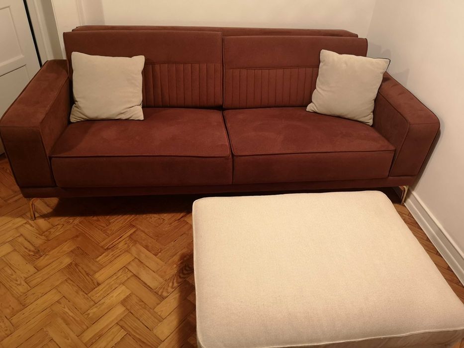 Sofá 3 Lugares cor Tijolo (sofá cama)